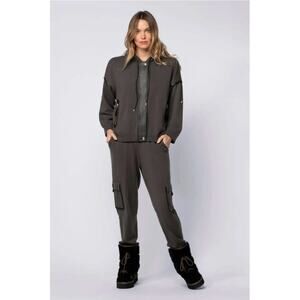 Max & Moi Vala Hooded Cardigan in Thyme Small